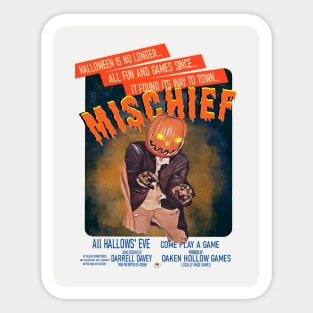 Mischief Drive In Poster (All Hallows' Eve Board game ) Sticker